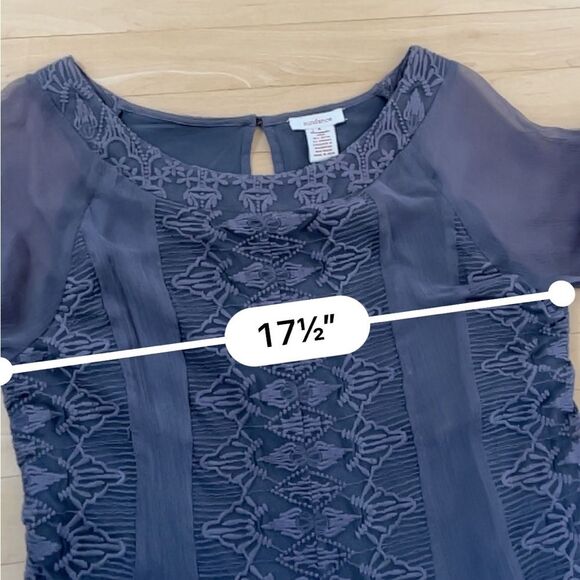 Sundance Viviana Chiffon Midi Dress in Grey 4 NWOT - Picture 10 of 11